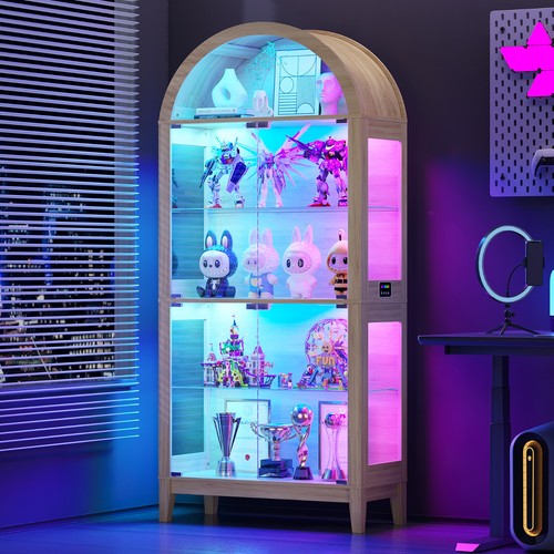 Arched display cabinet with - arched,