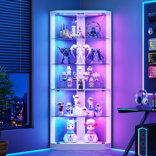 Corner display cabinet with - display,