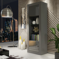 Display Cabinet 170cm Grey